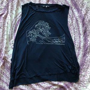 graphic navy tank